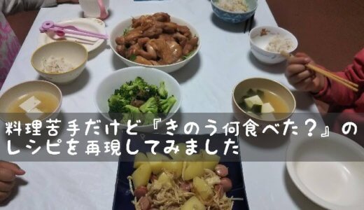 きのう何食べた？の漫画のレシピは料理下手でも作れるか？