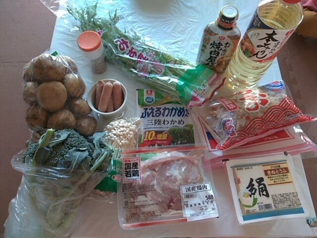 何食べ？再現料理の材料の写真