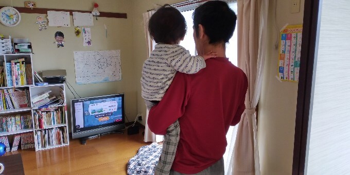 子供抱っこしながらリングフィット